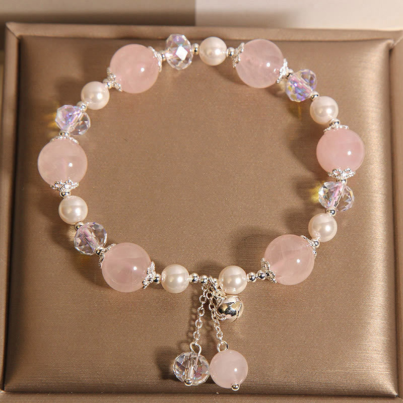 Buddha Stones Natural Pink Crystal Pearl Self-acceptance Bracelet - image 1