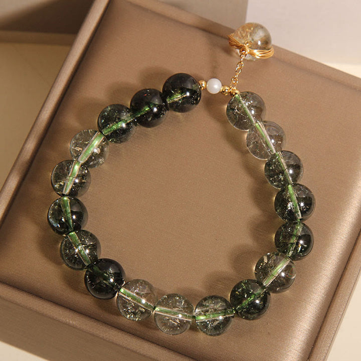 Buddha Stones Natural Green Phantom Crystal Lucky Bracelet - image 2