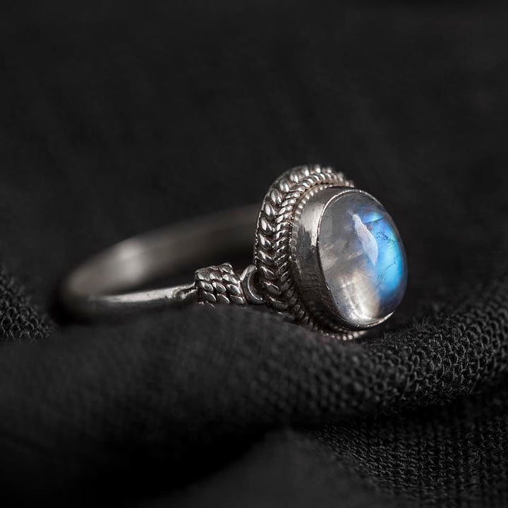 Buddha Stones 925 Sterling Silver Natural Moonstone Positive Ring - image 3