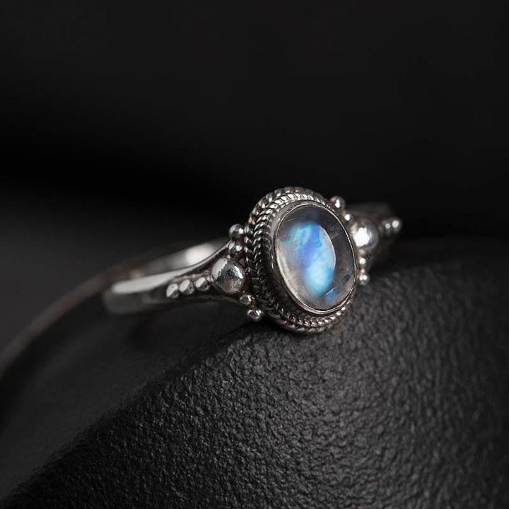 Buddha Stones 925 Sterling Silver Natural Moonstone Positive Ring - image 16