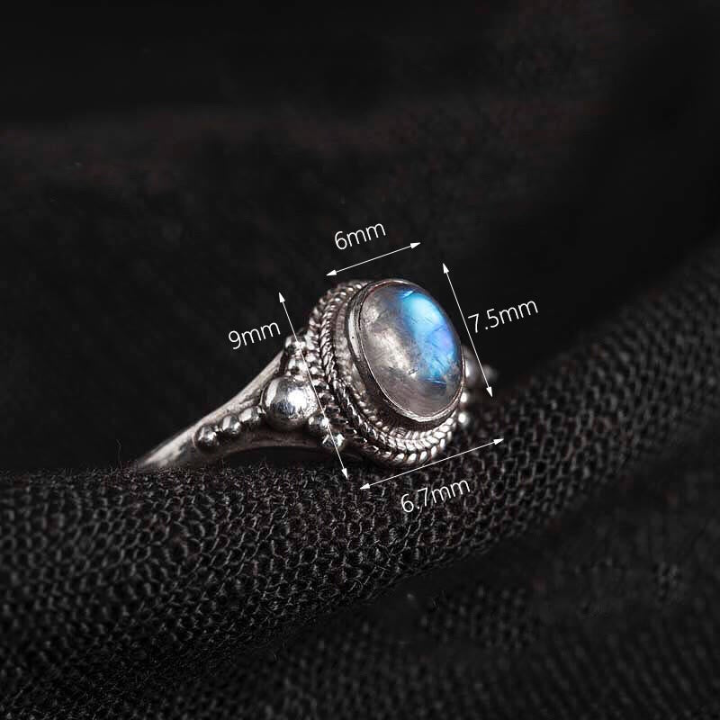 Buddha Stones 925 Sterling Silver Natural Moonstone Positive Ring - image 18