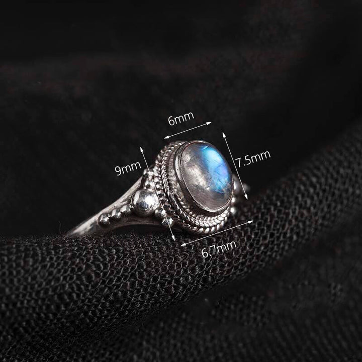 Buddha Stones 925 Sterling Silver Natural Moonstone Positive Ring - image 18