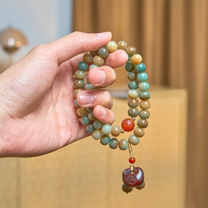 Buddha Stones Colorful Bodhi Seed Harmony Double Wrap Bracelet - image 4