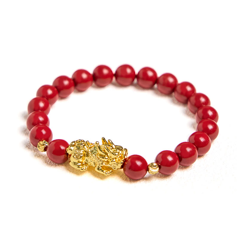 Buddha Stones Cinnabar PiXiu Calm Blessing Bracelet - image 5
