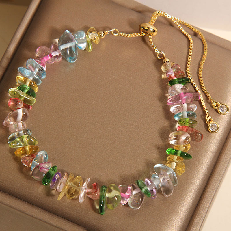 Buddha Stones Various Gravel Crystals White Crystal Blue Crystal Protection Bracelet - image 5