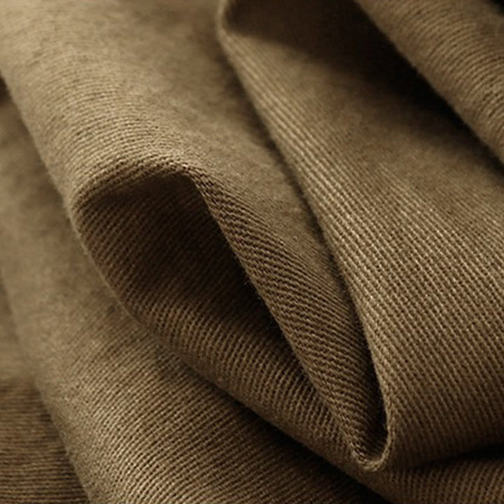 Buddha Stones Vintage Plain Drawstring Button Design Slide Slite Women's Cotton Linen 7-8 Length Skirt With Pockets - image 3