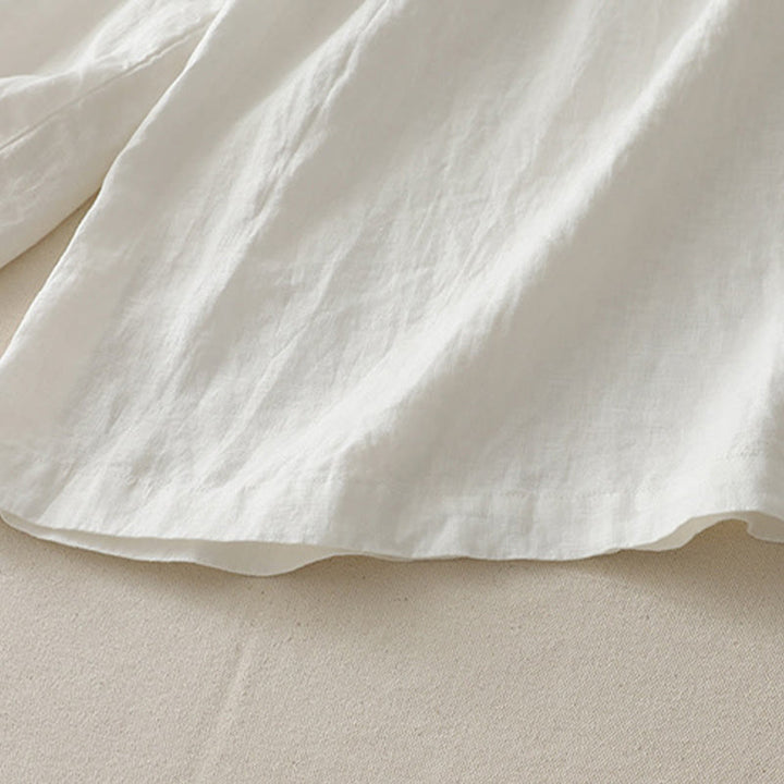 Buddha Stones Casual Plain Tucker Pleats Elastic Women's Polyester Wide Leg Pants With Pockets - image 7