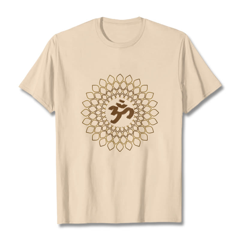 Buddha Stones Rhombus OM Design Tee T-shirt - Bisque - 2XL - image 8