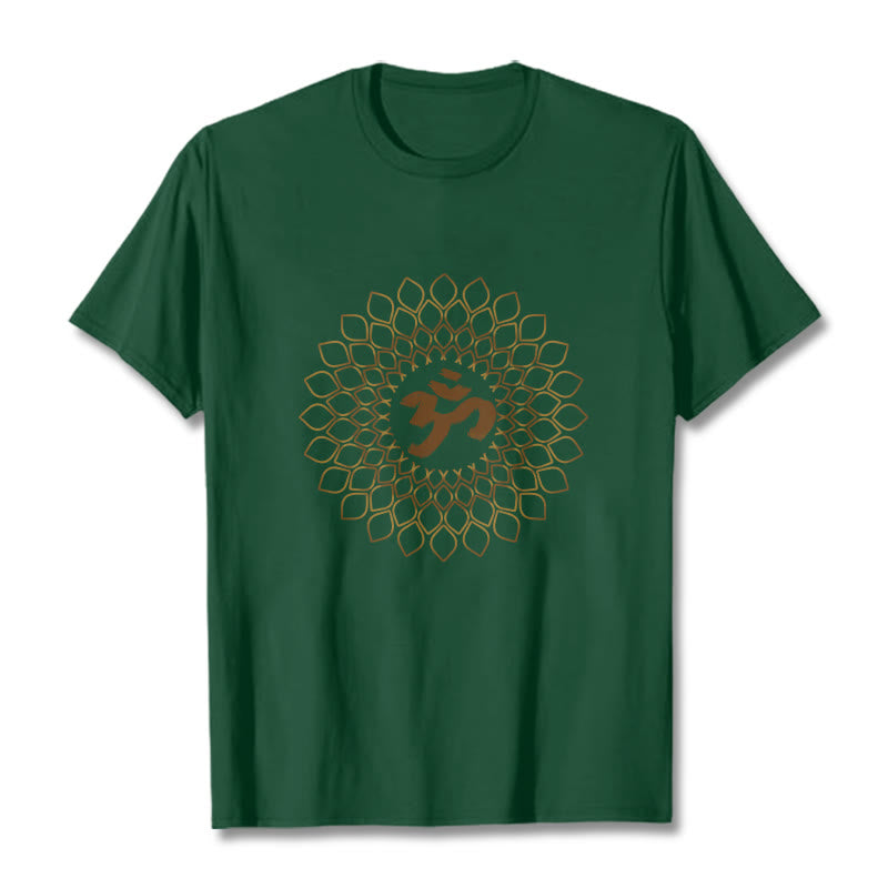 Buddha Stones Rhombus OM Design Tee T-shirt - ForestGreen - 2XL - image 10