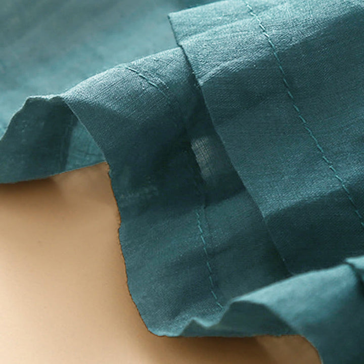 Buddha Stones Plain Lace Up Elastic Waist Women's Skirt With Pockets - image 7