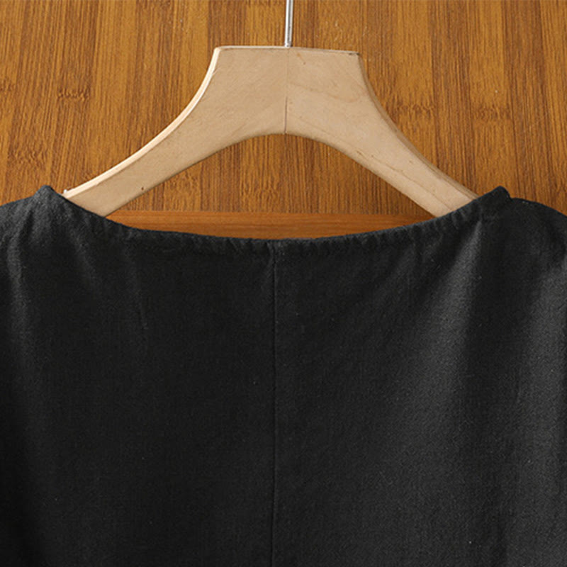 Buddha Stones Casual Summer Plain Crew Neck Women's  Cotton Short Sleeve T-Shirt - image 23