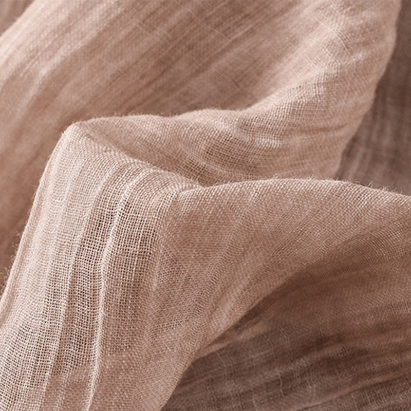 Buddha Stones Casual Summer Plain Crew Neck Women's  Cotton Linen Three Quarter Sleeve T-Shirt - image 26