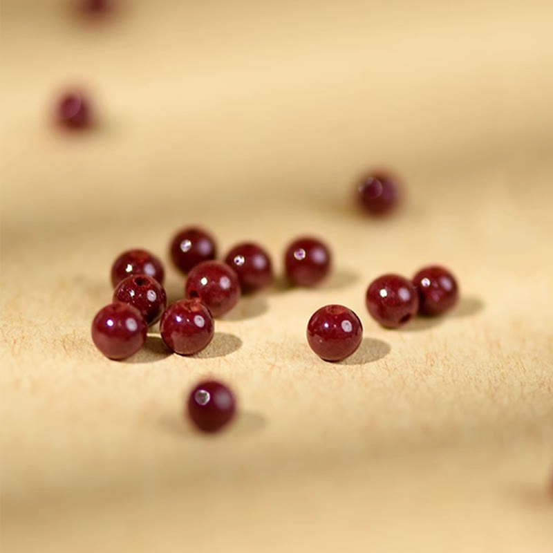 Buddha Stones Cinnabar Beads Peach Wood Blessing String Bracelet - image 18