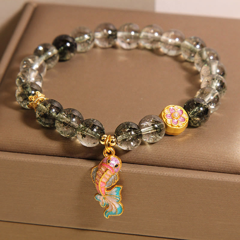 Buddha Stones Green Phantom Koi Fish Lucky Bracelet - image 4