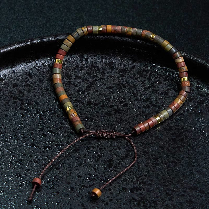 Buddha Stones Rhodonite Healing Relationships Spacer Bead Bracelet - image 2