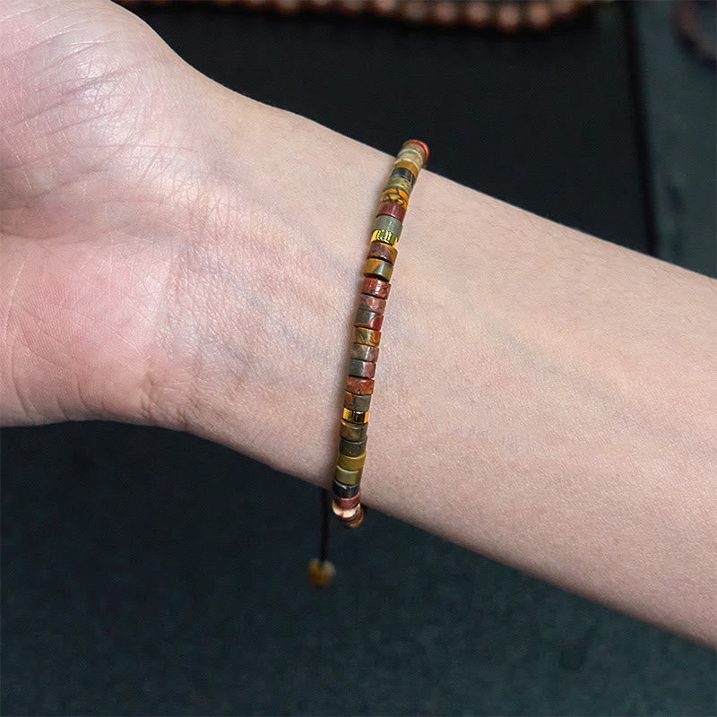 Buddha Stones Rhodonite Healing Relationships Spacer Bead Bracelet - image 4