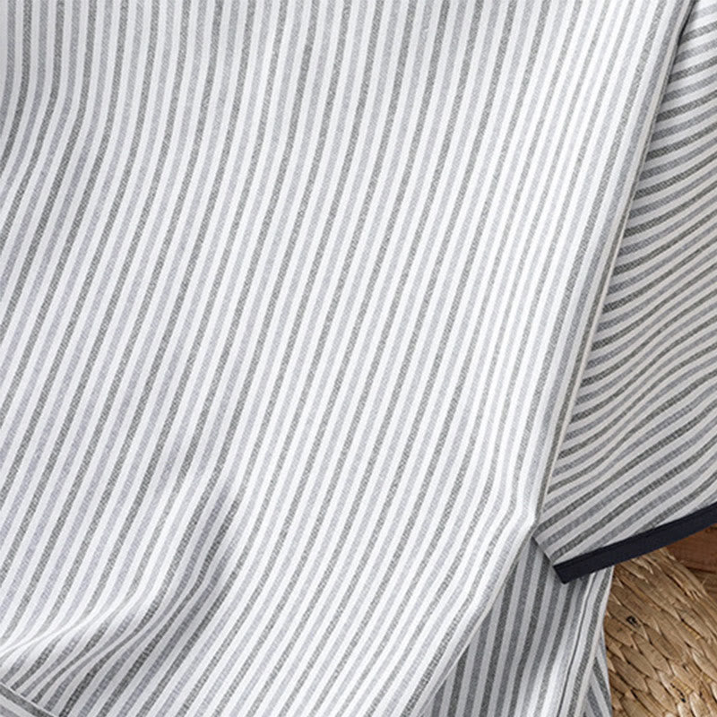 Buddha Stones Pullover Stripes Crew Neck Design Women's Cotton Short Sleeves Shirt - image 4