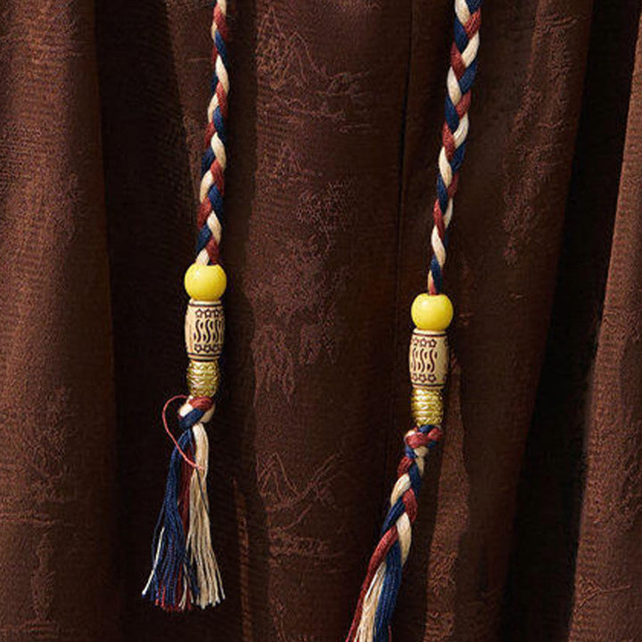 Buddha Stones Summer Character Embroidery Design Drawstring Men's 7-8 Length Pants With Pockets - image 18