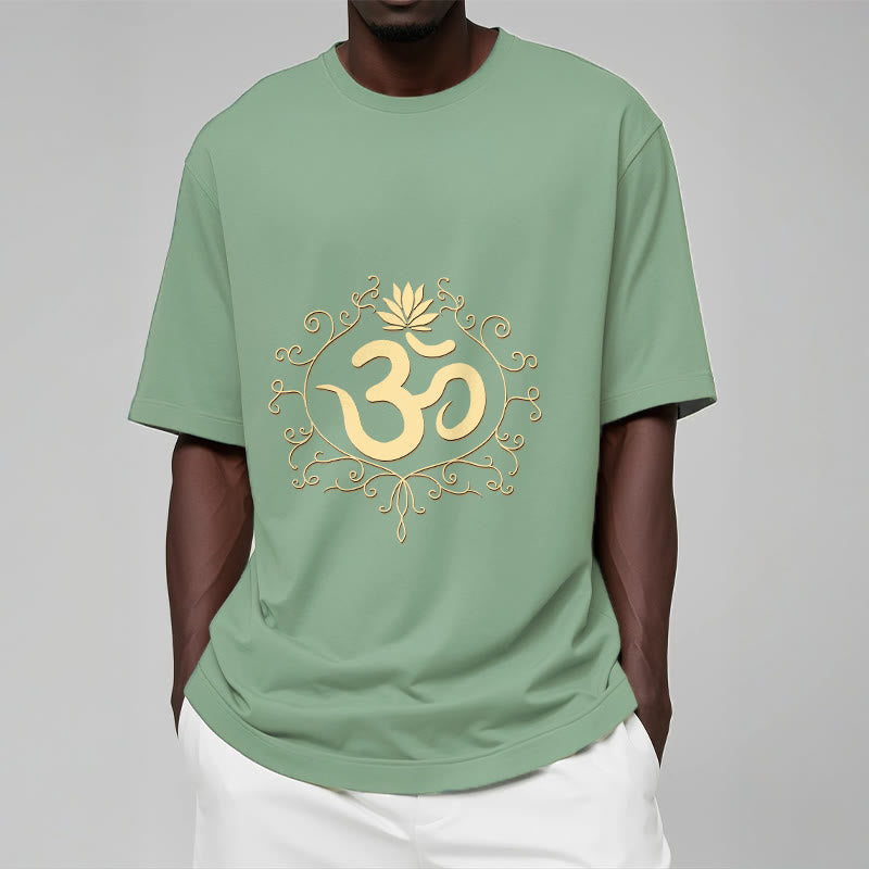 Buddha Stones Om Symbol Vines Lotus Flower Tee T-shirt - image 19