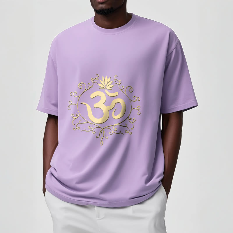 Buddha Stones Om Symbol Vines Lotus Flower Tee T-shirt - image 17