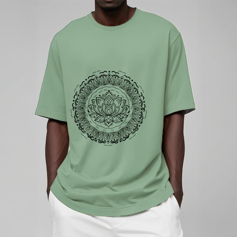 Buddha Stones Mandala Lotus Flower Pattern Tee T-shirt - image 15