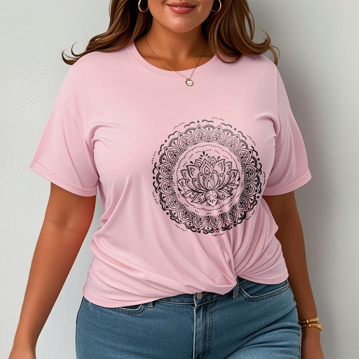 Buddha Stones Mandala Lotus Flower Pattern Tee T-shirt - image 13