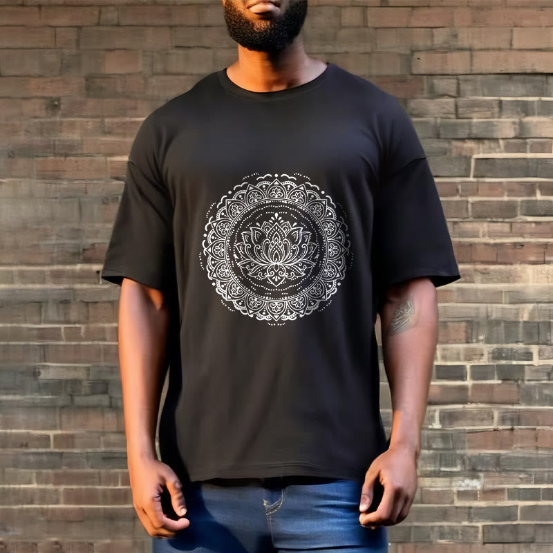 Buddha Stones Mandala Lotus Flower Pattern Tee T-shirt - image 6