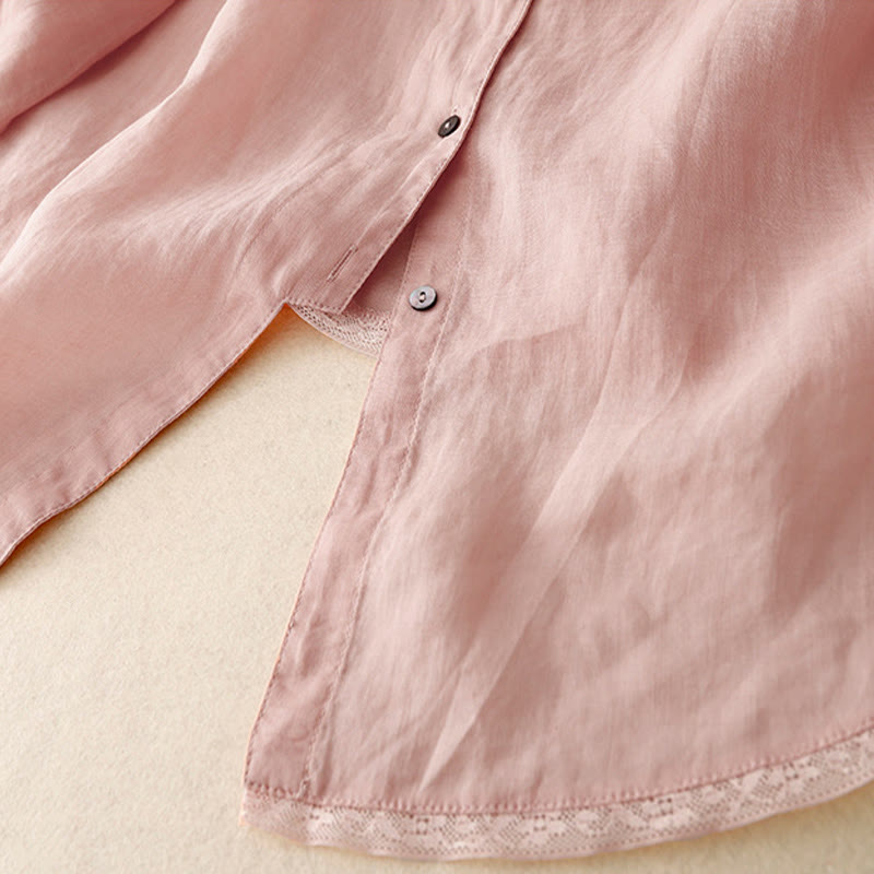 Buddha Stones Casual Plain Women's Crew Neck Design Cotton Polyester T-shirt - image 2