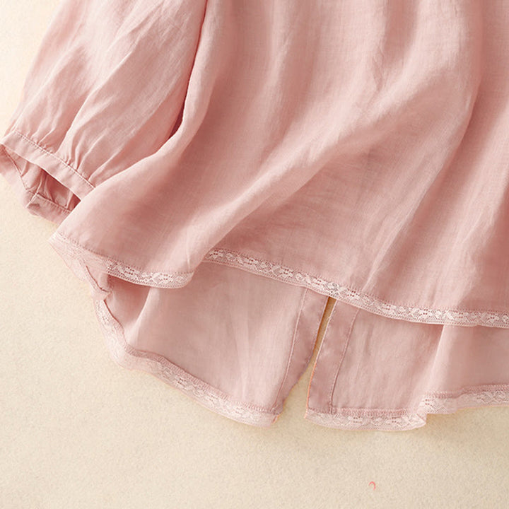 Buddha Stones Casual Plain Women's Crew Neck Design Cotton Polyester T-shirt - image 5