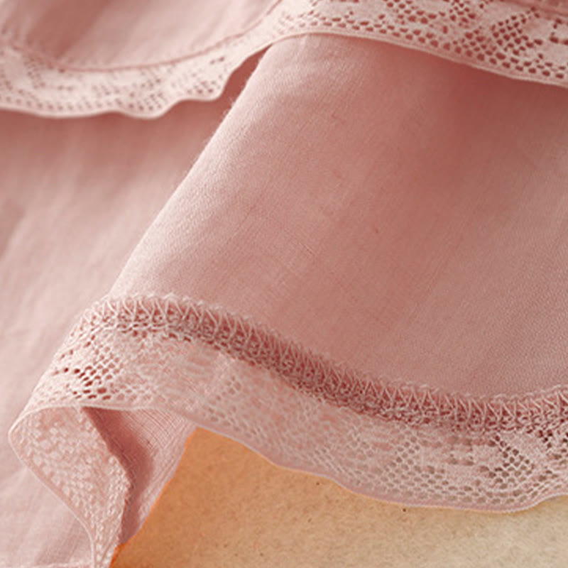 Buddha Stones Casual Plain Women's Crew Neck Design Cotton Polyester T-shirt - image 4