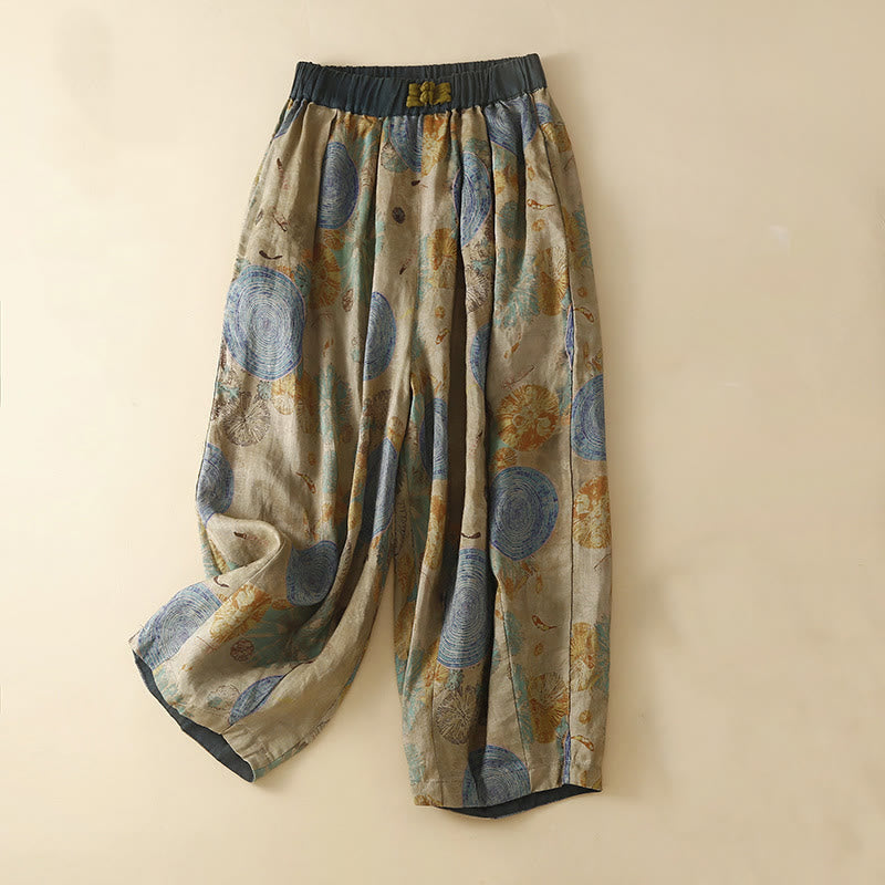 Buddha Stones Retro Casual Chinese Frog-Button Design Women's Harem Pants With Pockets - SteelBlue - US8-10,UK/AU12-14,EU40-42 (2XL) - image 6