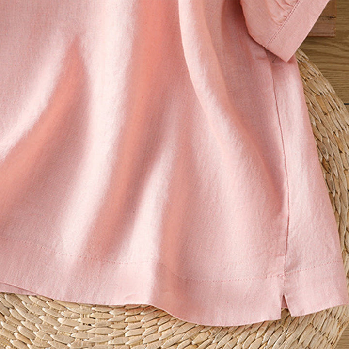 Buddha Stones Plain Embroided Floral Half Sleeve Women's T-Shirt - image 13