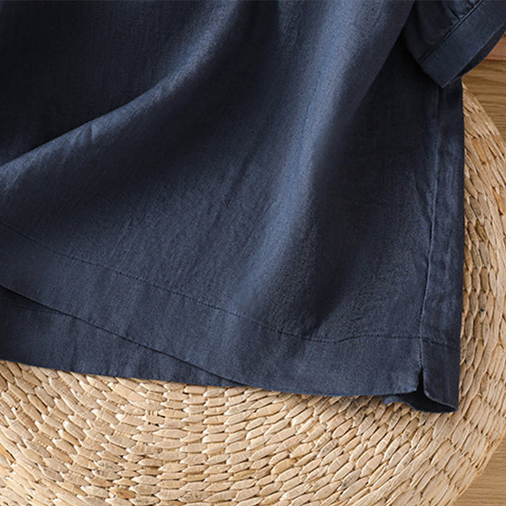 Buddha Stones Plain Embroided Floral Half Sleeve Women's T-Shirt - image 5