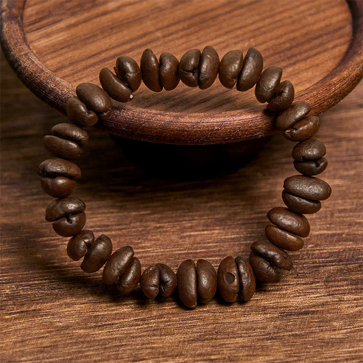 Buddha Stones Handmade Natural Coffee Beans Bracelet - image 7