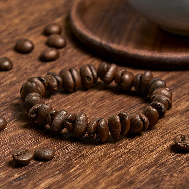 Buddha Stones Handmade Natural Coffee Beans Bracelet - image 6