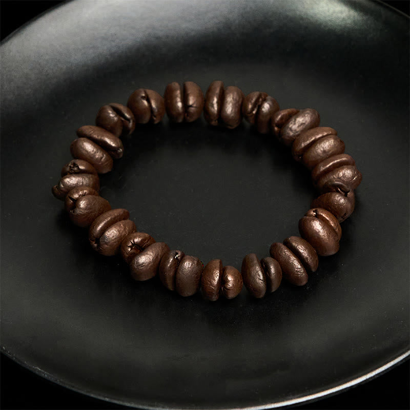Buddha Stones Handmade Natural Coffee Beans Bracelet - image 8