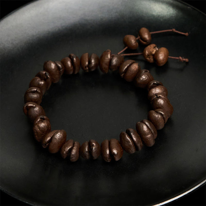 Buddha Stones Handmade Natural Coffee Beans Bracelet - image 3