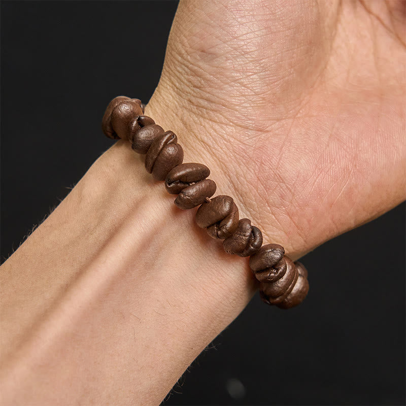 Buddha Stones Handmade Natural Coffee Beans Bracelet - image 4