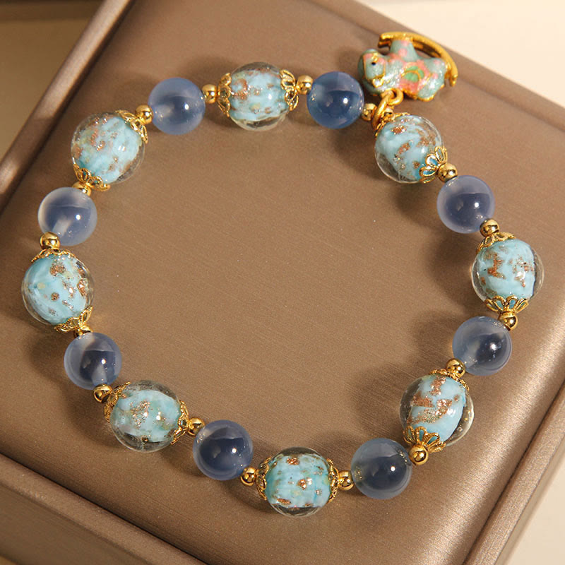 Buddha Stones Natural Candy Agate White Crystal Year Of The Horse Strength Bracelet - image 4