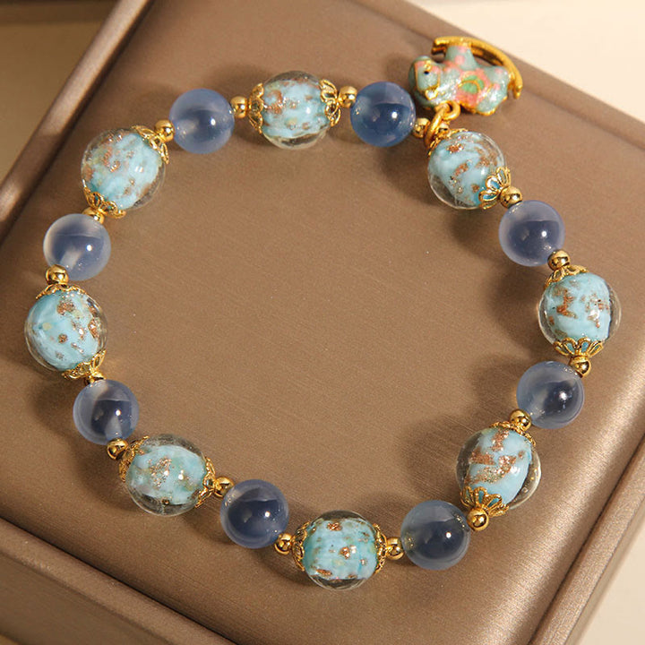 Buddha Stones Natural Candy Agate White Crystal Year Of The Horse Strength Bracelet - image 4