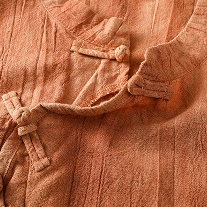 Buddha Stones Retro Frog-Button Design Women's Cotton Sleeveless Vest - image 6