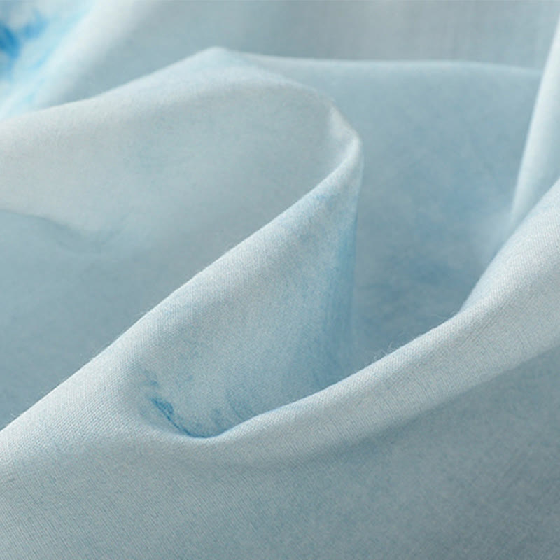 Buddha Stones Light Blue Frog-Button Sleeveless Women's Shirt - image 11