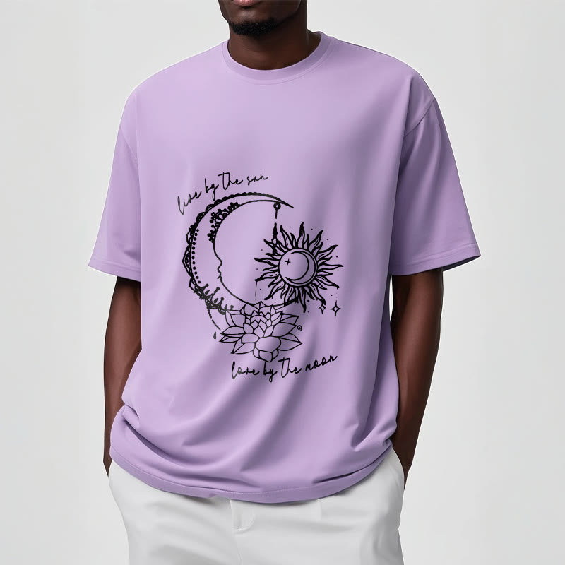 Buddha Stones Sun Moon Lotus Flower Pattern Tee T-shirt - image 17
