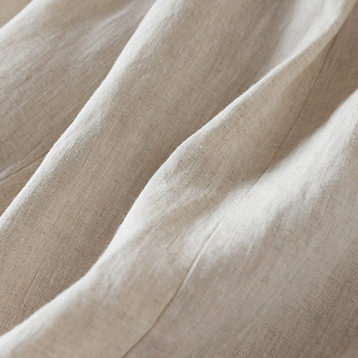 Buddha Stones Colored Thread 7-8 Length Women's Harem Cotton Linen Pants With Pockets - image 2