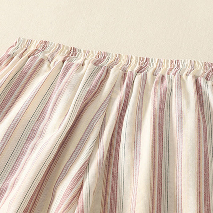 Buddha Stones Color Vertical Stripes Cotton Women's Wide Leg Pants With Pockets - image 8