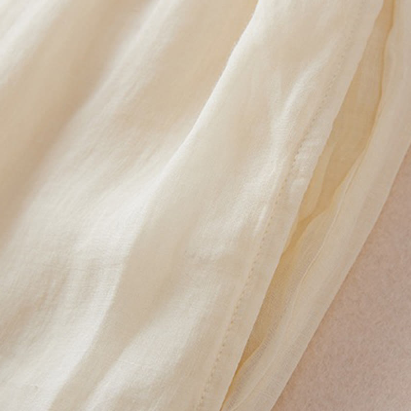 Buddha Stones Casual Lining Design Cotton Women's 7-8 Length Wide Leg Pants With Pockets - image 4