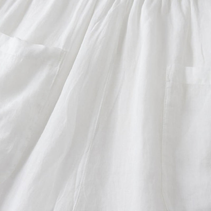 Buddha Stones Casual Lining Design Cotton Women's 7-8 Length Wide Leg Pants With Pockets - image 13