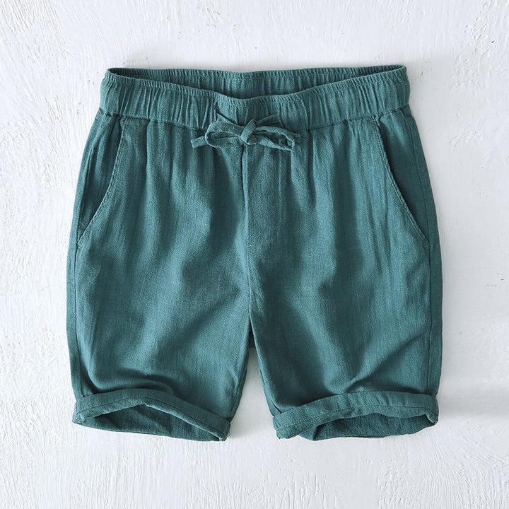 Buddha Stones Summer Solid Color Drawstring Elastic Waist Men's Cotton Linen Shorts With Pockets - Teal - US/UK/AU44,EU54 (4XL) - image 21