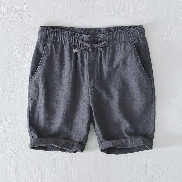 Buddha Stones Summer Solid Color Drawstring Elastic Waist Men's Cotton Linen Shorts With Pockets - LightSlateGray - US/UK/AU44,EU54 (4XL) - image 16
