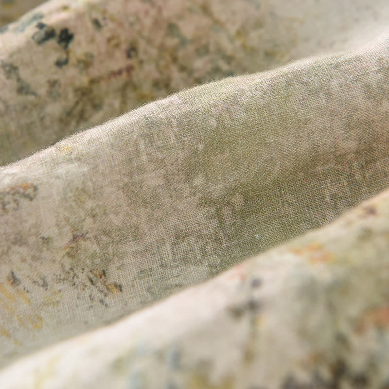 Buddha Stones Vintage Printing Women's Linen 7-8 Length Skirt With Pockets - image 13